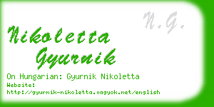 nikoletta gyurnik business card